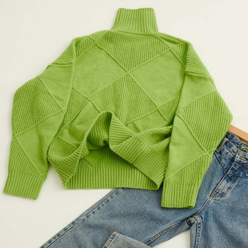 ANITA™ | Jersey de punto con cuello alto y textura