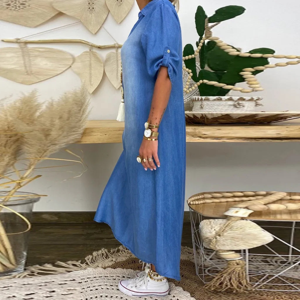 Lea | Vestido largo denim