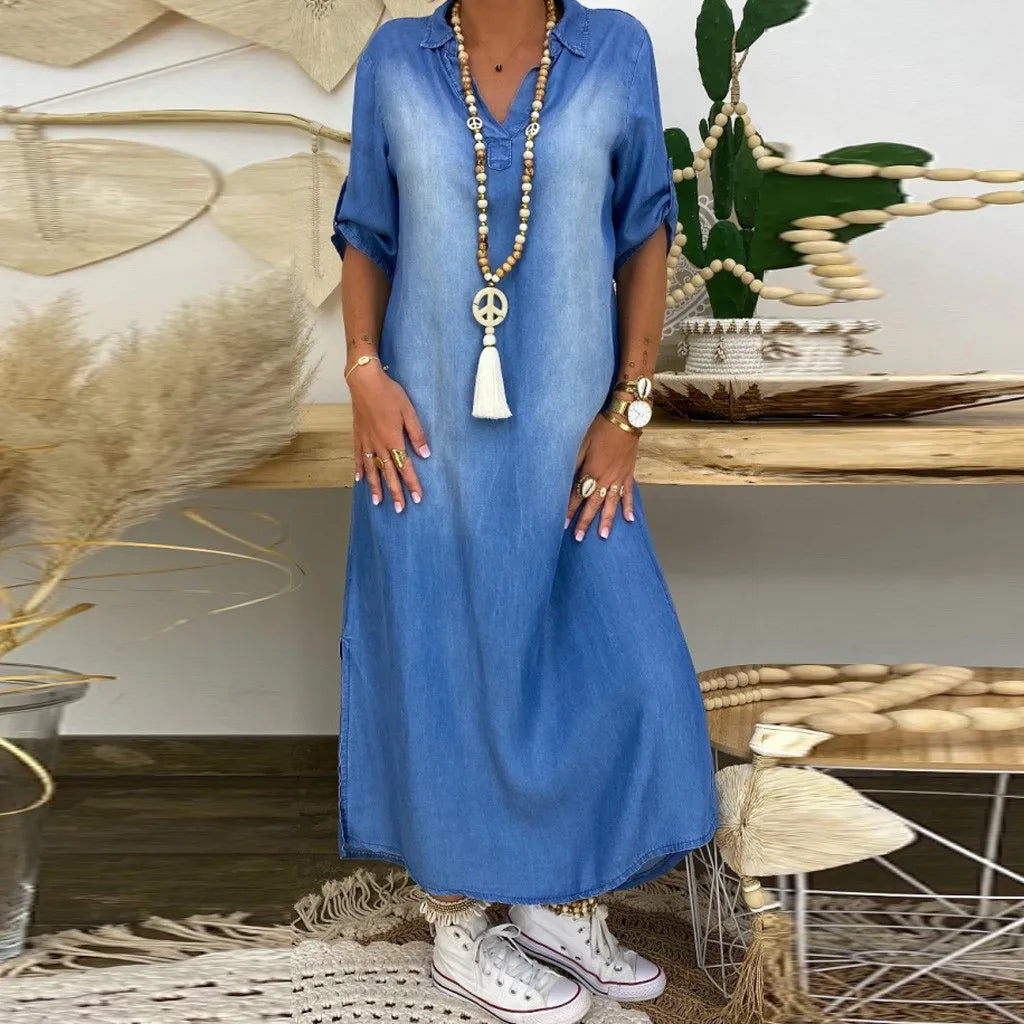 Lea | Vestido largo denim
