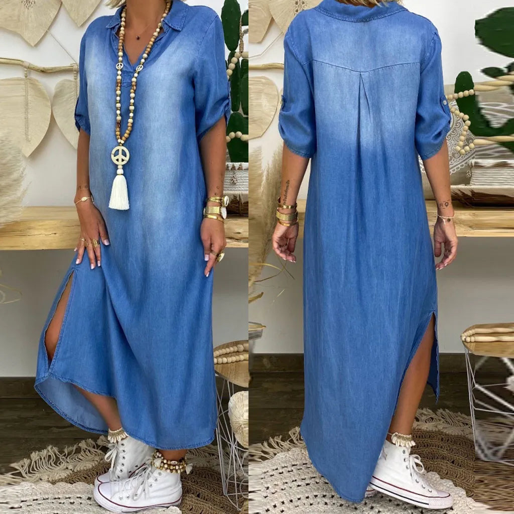 Lea | Vestido largo denim