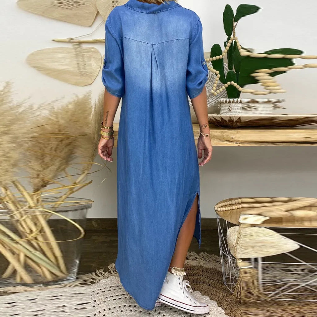 Lea | Vestido largo denim