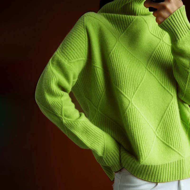 ANITA™ | Jersey de punto con cuello alto y textura