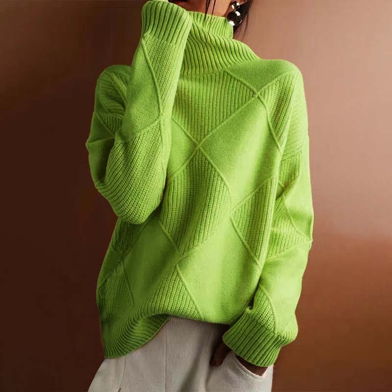 ANITA™ | Jersey de punto con cuello alto y textura