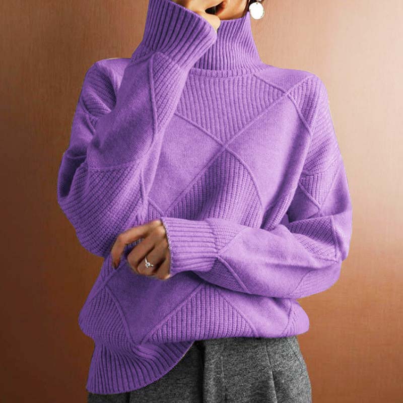 ANITA™ | Jersey de punto con cuello alto y textura