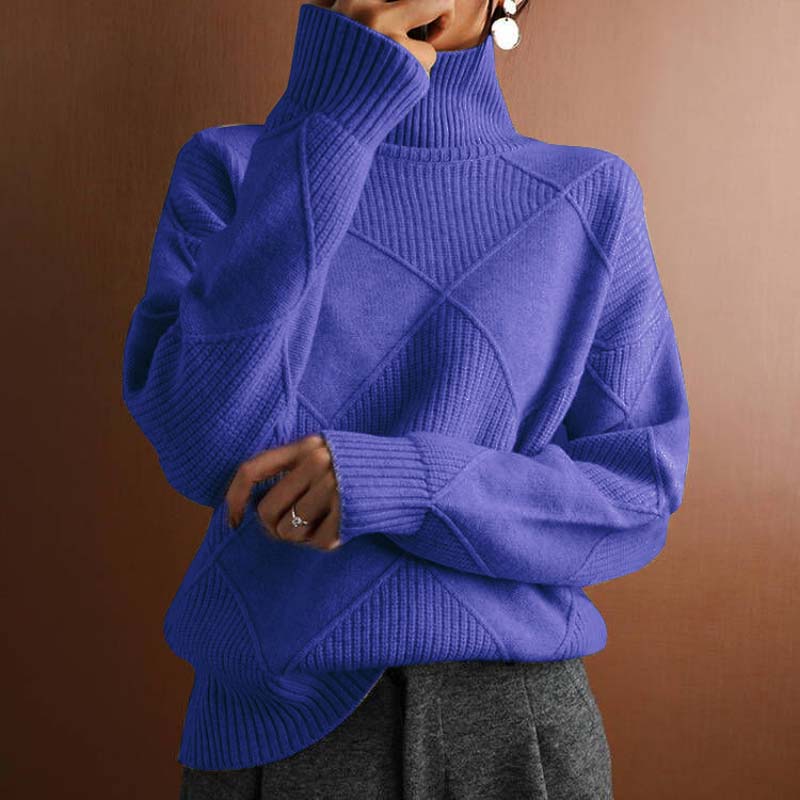 ANITA™ | Jersey de punto con cuello alto y textura
