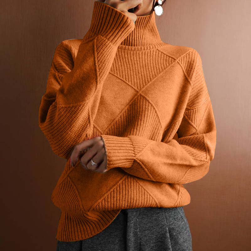 ANITA™ | Jersey de punto con cuello alto y textura