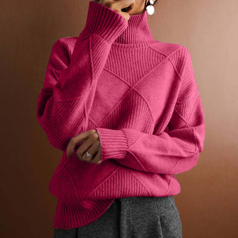 ANITA™ | Jersey de punto con cuello alto y textura