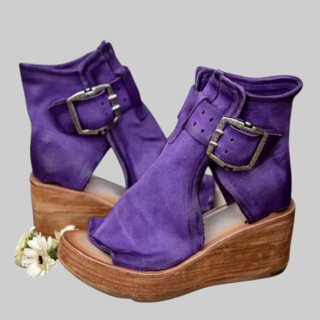 Rosalina | Sandalias de cuña estilo vintage