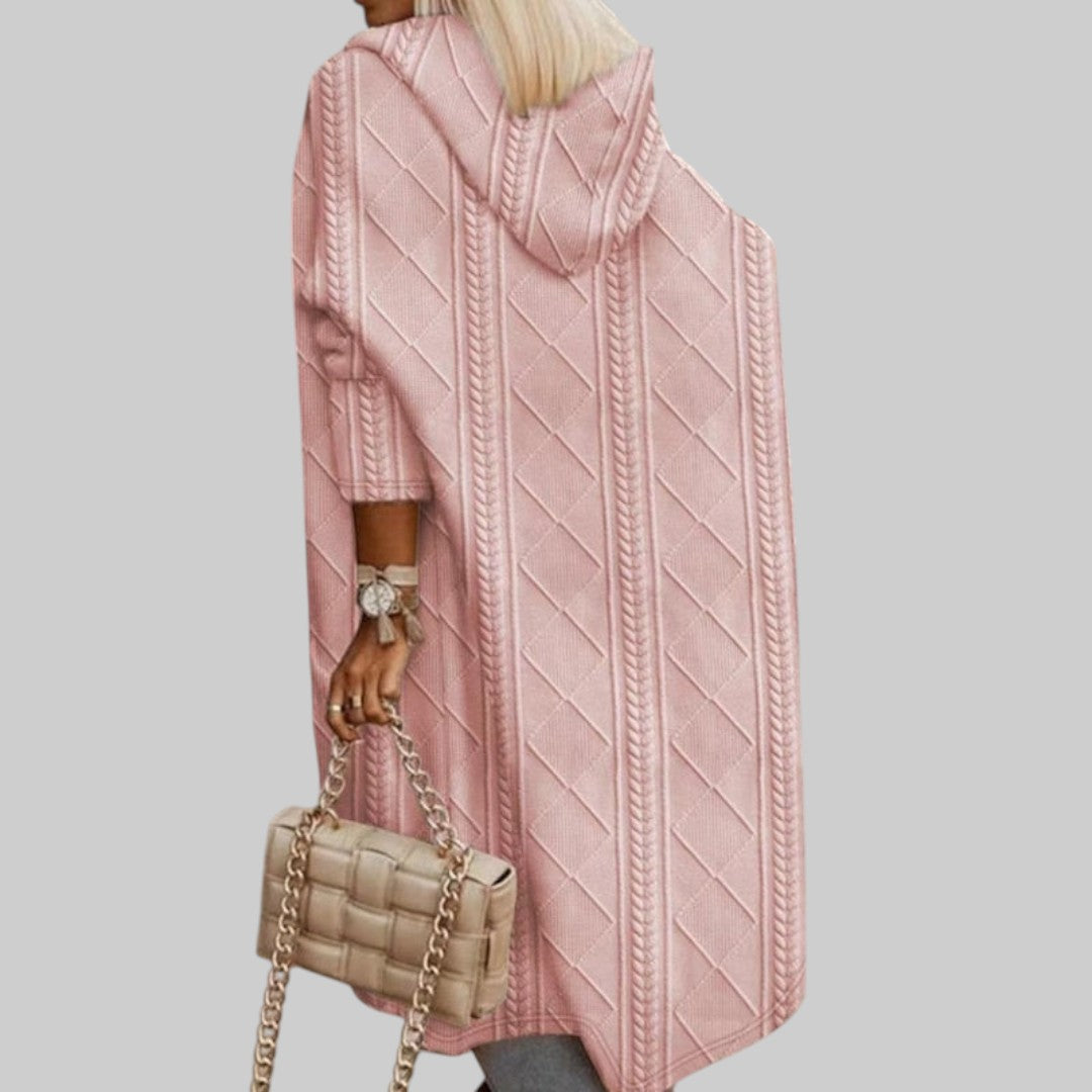 Larissa | Chaqueta de punto larga con capucha