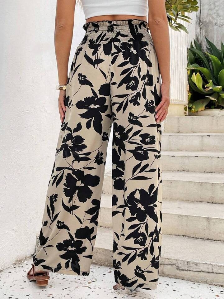 Floriana | Pantalones Anchos con Estampado Floral