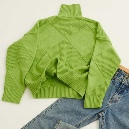 ANITA™ | Jersey de punto con cuello alto y textura