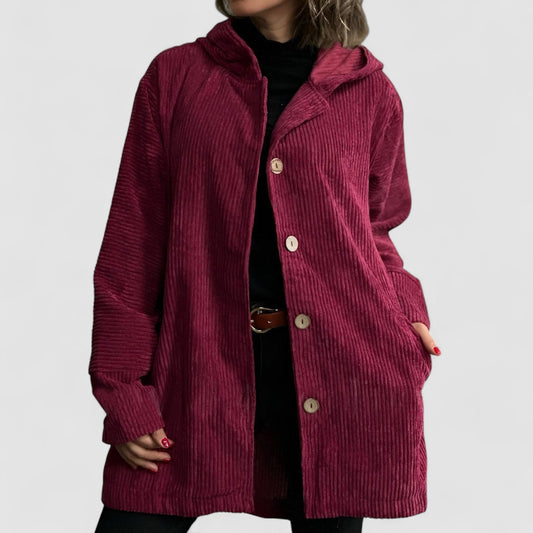 Cordia™ | Chaqueta Acolchada de Pana con Capucha