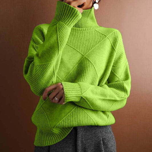 ANITA™ | Jersey de punto con cuello alto y textura