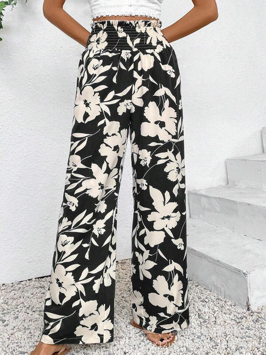 Floriana | Pantalones Anchos con Estampado Floral