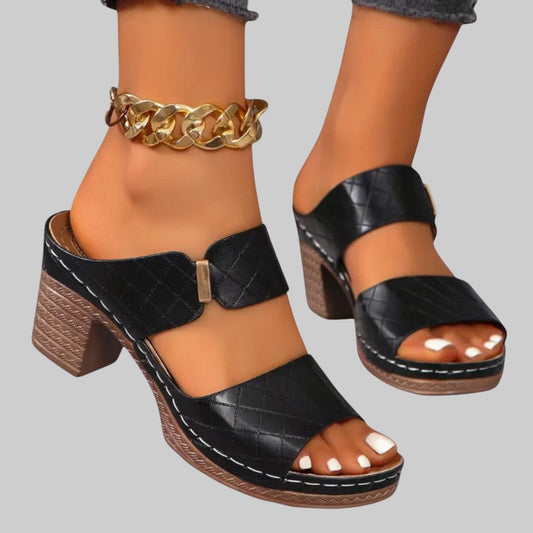 Isabeau – Sandalias ortopédicas con tacón ancho y confort superior