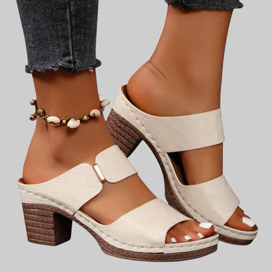 Isabeau – Sandalias ortopédicas con tacón ancho y confort superior
