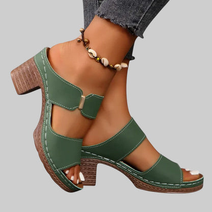 Isabeau – Sandalias ortopédicas con tacón ancho y confort superior